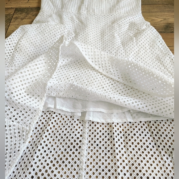 Theory White Eyelet Midi Dress - Picture 4 of 8